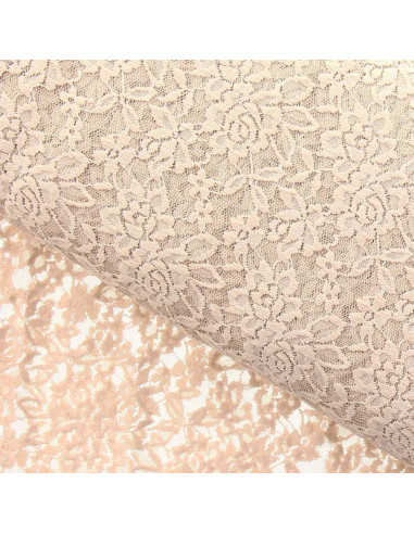 Stretch-Spitzenstoff Glamour - Nude