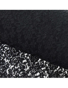 Stretch-Spitzenstoff Glamour - Schwarz