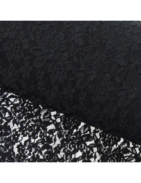 Stretch-Spitzenstoff Glamour - Schwarz