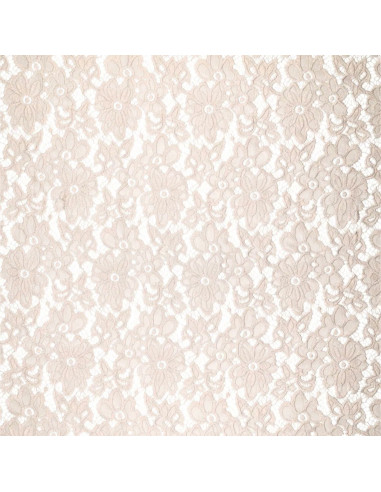 Stretch-Guipure-Stoff Bloom - Beige