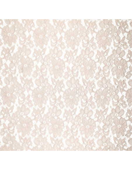 Stretch-Guipure-Stoff Bloom - Beige