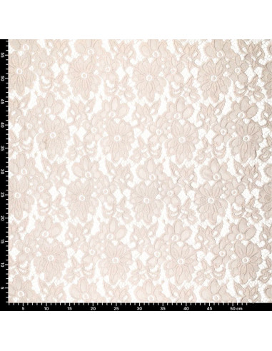 Stretch-Guipure-Stoff Bloom - Beige