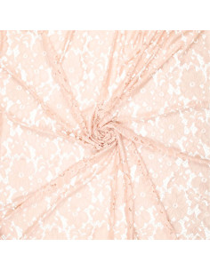 Stretch-Guipure-Stoff Bloom - Hellrosa