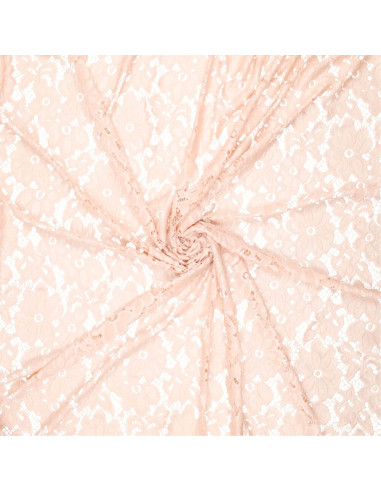 Stretch-Guipure-Stoff Bloom - Hellrosa