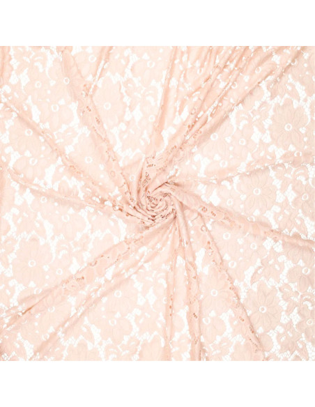 Stretch-Guipure-Stoff Bloom - Hellrosa