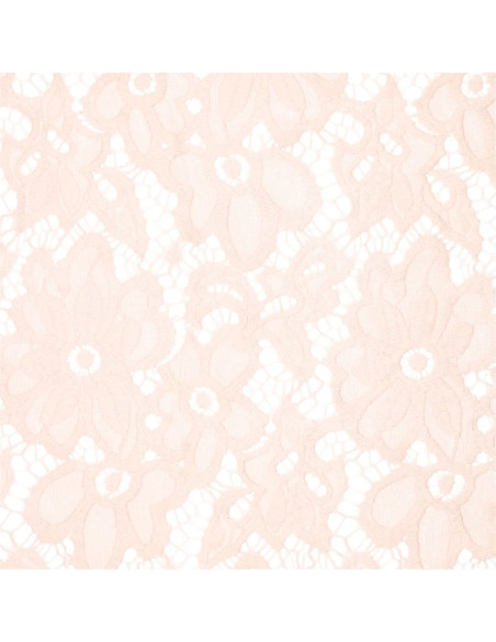 Stretch-Guipure-Stoff Bloom - Hellrosa