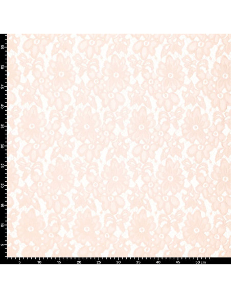 Stretch-Guipure-Stoff Bloom - Hellrosa