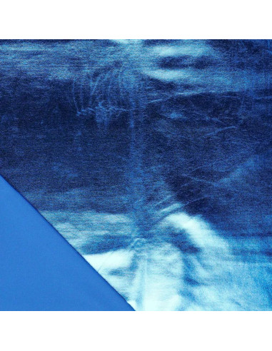 Stretch-Lamé-Stoff - Blau
