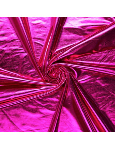 Stretch-Lamé-Stoff - Fuchsia