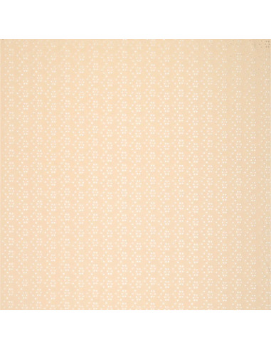 Dehnbarer Stoff mit englischer Stickerei - Hellbeige