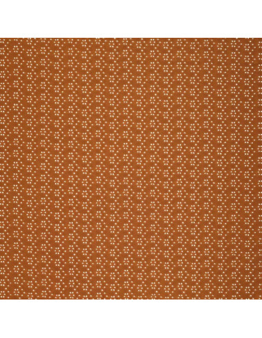 Dehnbarer Broderie-Anglaise-Stoff - Haselnuss