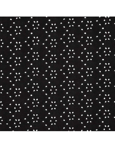 Elastische Lochstickerei - Schwarz