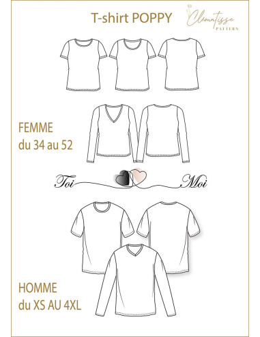 Poppy-Top-Muster - Clématisse-Muster