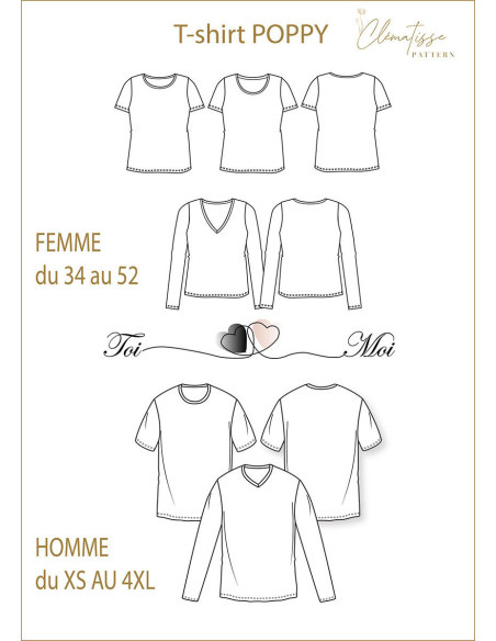 Poppy-Top-Muster - Clématisse-Muster