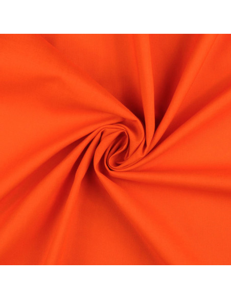 Einfarbiger Cretonne-Baumwollstoff - Orange