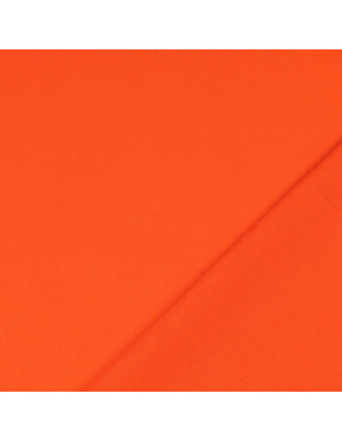 Einfarbiger Cretonne-Baumwollstoff - Orange