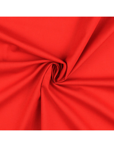 Einfarbiger Cretonne-Baumwollstoff - Rot