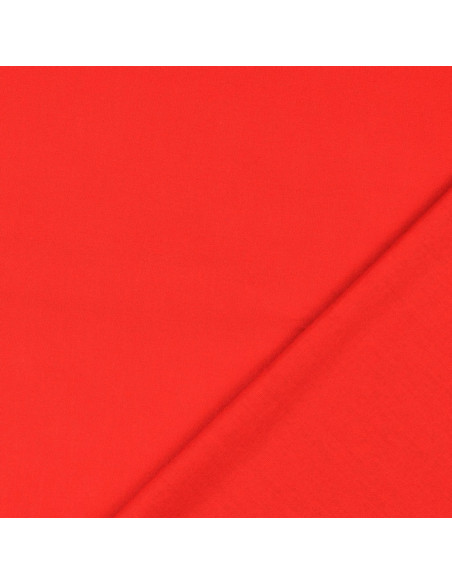 Einfarbiger Cretonne-Baumwollstoff - Rot