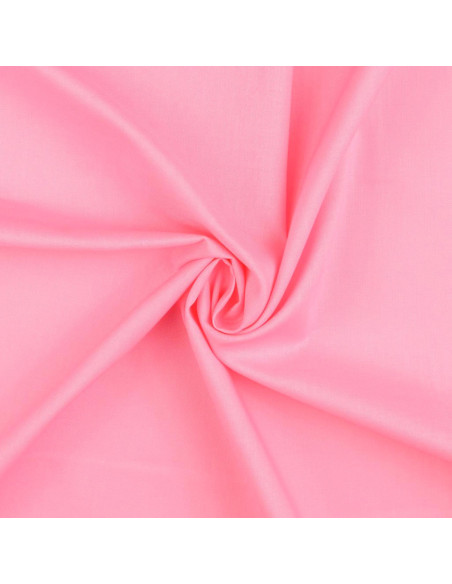 Einfarbiger Cretonne-Baumwollstoff - Rosa