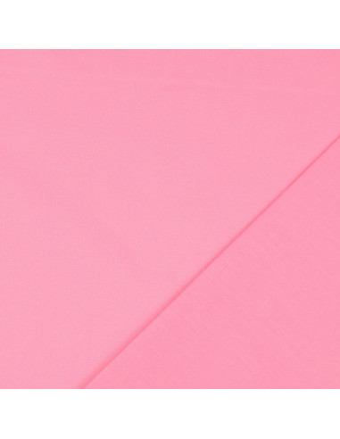 Einfarbiger Cretonne-Baumwollstoff - Rosa