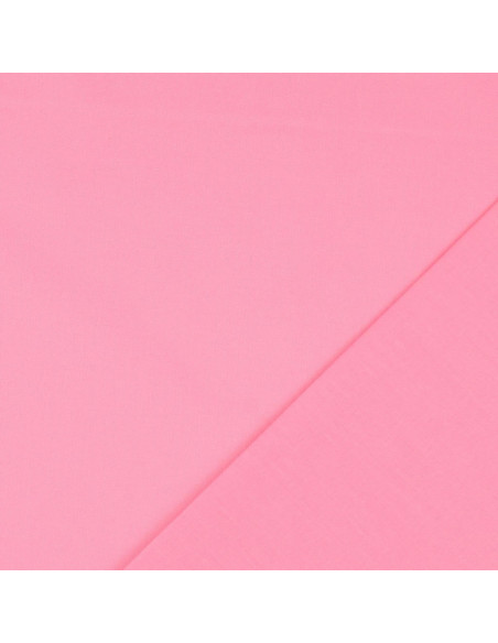 Einfarbiger Cretonne-Baumwollstoff - Rosa