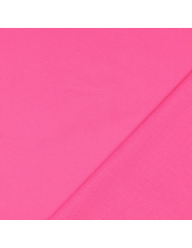 Unifarbener Cretonne-Baumwollstoff - Leuchtendes Rosa