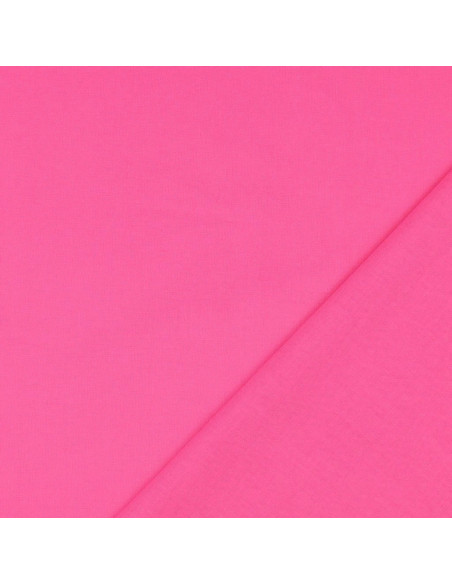 Unifarbener Cretonne-Baumwollstoff - Leuchtendes Rosa