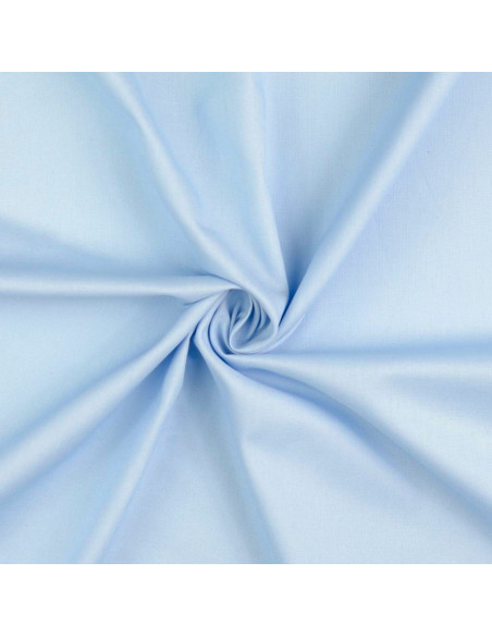 Cretonne-Baumwollstoff einfarbig - Himmelblau