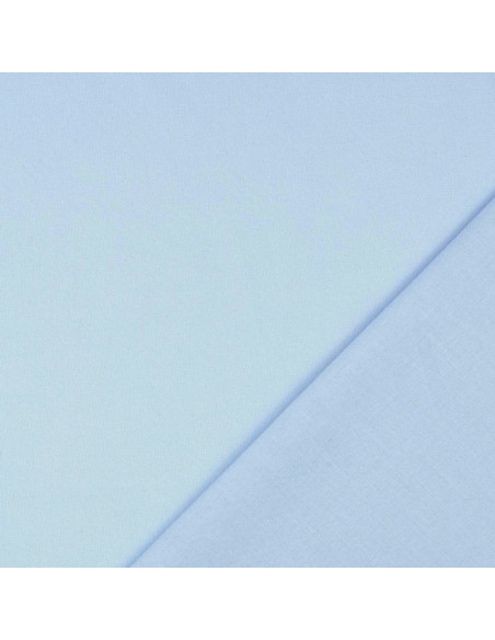Cretonne-Baumwollstoff einfarbig - Himmelblau