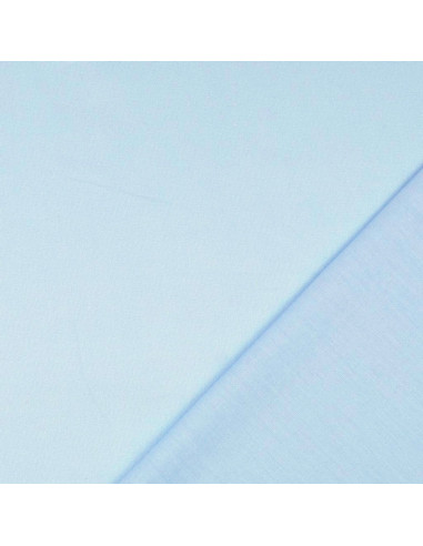 Einfarbiger Cretonne-Baumwollstoff - Babyblau