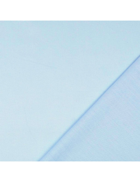 Einfarbiger Cretonne-Baumwollstoff - Babyblau