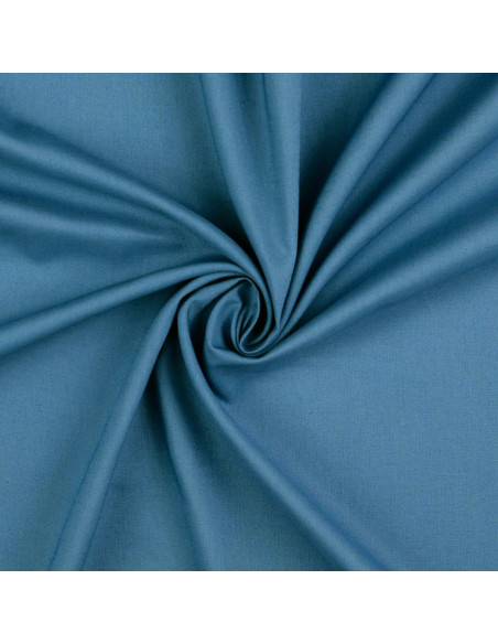 Unifarbener Cretonne-Baumwollstoff - Blaugrau