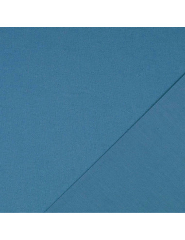 Unifarbener Cretonne-Baumwollstoff - Blaugrau