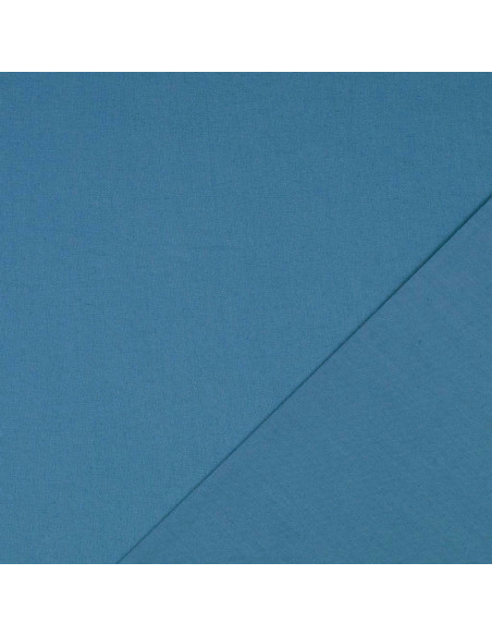 Unifarbener Cretonne-Baumwollstoff - Blaugrau