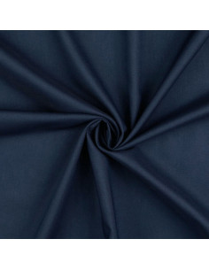 Unifarbener Cretonne-Baumwollstoff - Marineblau