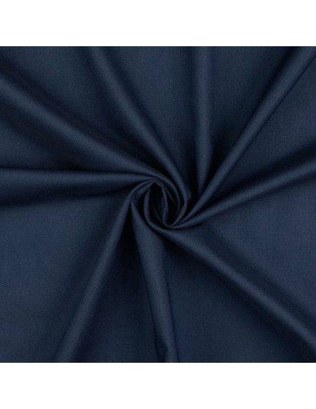 Unifarbener Cretonne-Baumwollstoff - Marineblau