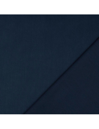 Unifarbener Cretonne-Baumwollstoff - Marineblau