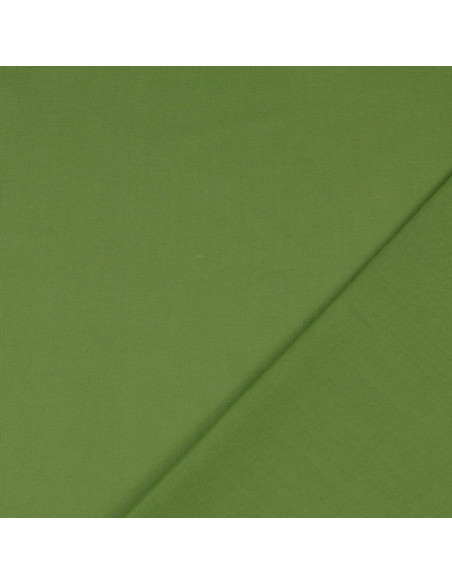 Unifarbener Cretonne-Baumwollstoff - Olivgrün