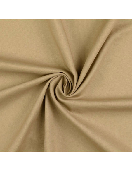Einfarbiger Cretonne-Baumwollstoff - Sepia