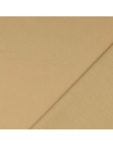 Einfarbiger Cretonne-Baumwollstoff - Sepia