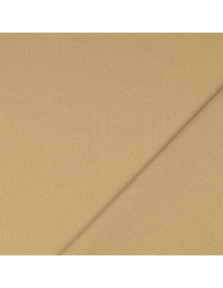 Einfarbiger Cretonne-Baumwollstoff - Sepia