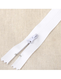 Unsichtbarer wasserdichter Reißverschluss 20 cm - Weiß