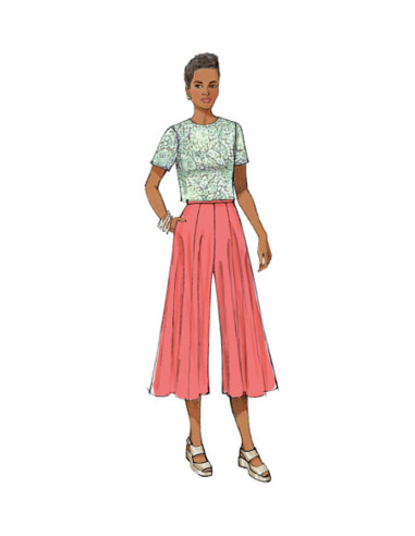 Rock- und Hosenrock-Schnittmuster - Butterick 6179