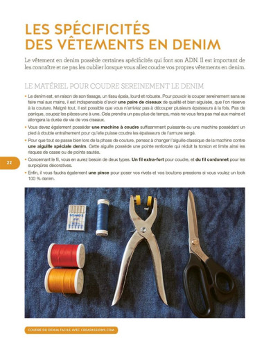 Buch über das Nähen von Denim