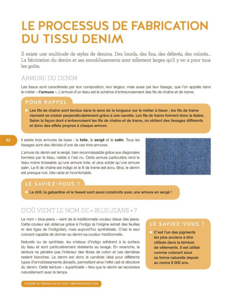 Buch über das Nähen von Denim