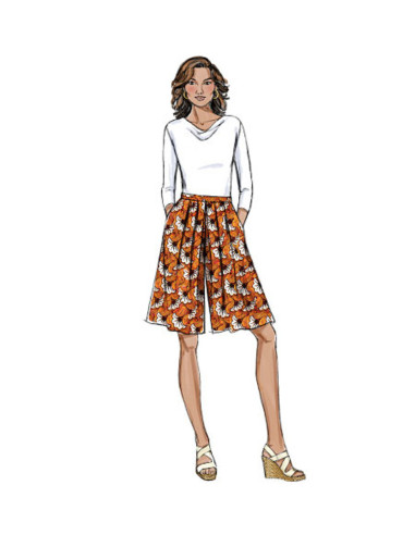Culotte-Rock Schnittmuster - Butterick 6178