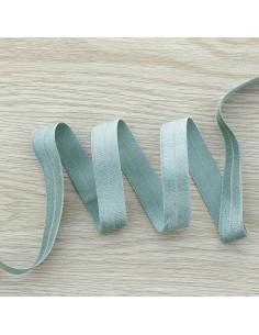 Vorgefaltetes elastisches Satin-Schrägband 15 mm breit - Horizontblau