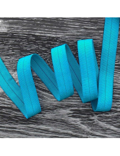 Vorgefaltetes elastisches Schrägband 20 mm breit - Türkisblau
