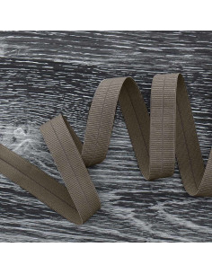 Vorgefaltetes elastisches Schrägband 20 mm breit - Dunkelgrau