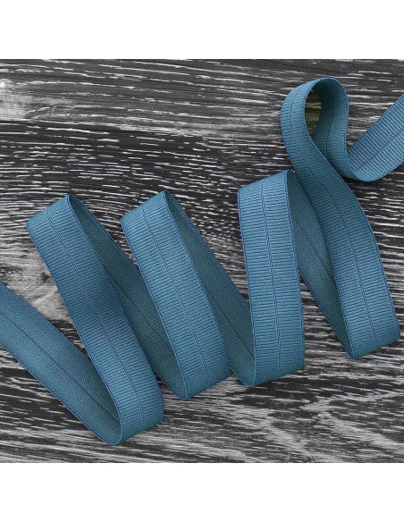 Vorgefaltetes elastisches Schrägband 20 mm breit - Jeansblau